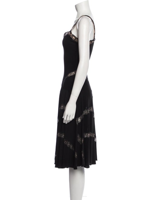 Alaïa V-Neck Midi Length Dress