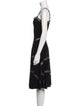 Alaïa V-Neck Midi Length Dress
