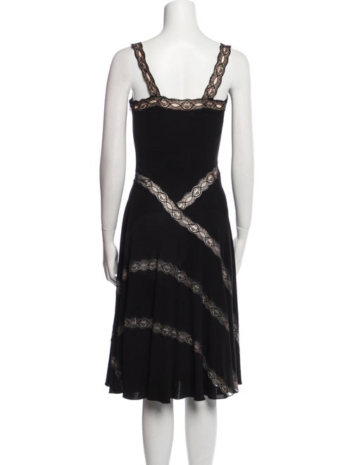 Alaïa V-Neck Midi Length Dress