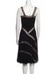 Alaïa V-Neck Midi Length Dress