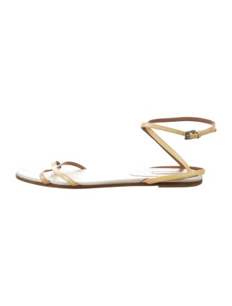 Alaïa Leather T-Strap Sandals