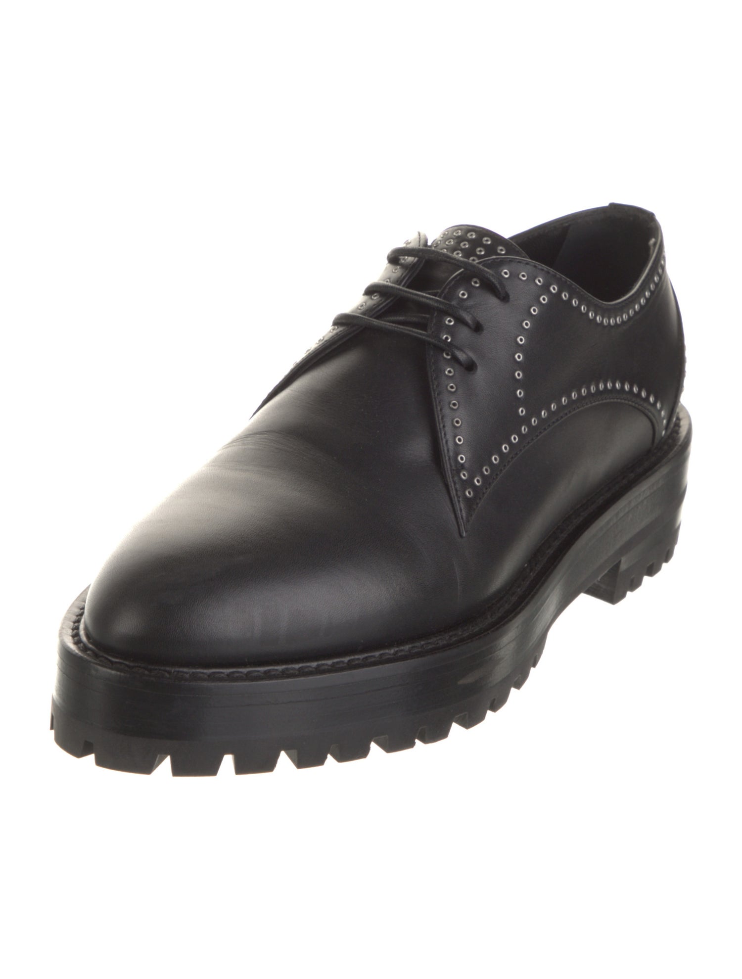 Alaïa Leather Studded Accents Oxfords