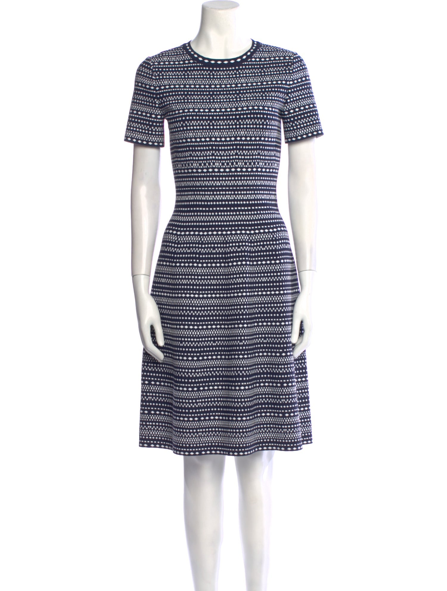 Alaïa Striped Knee-Length Dress