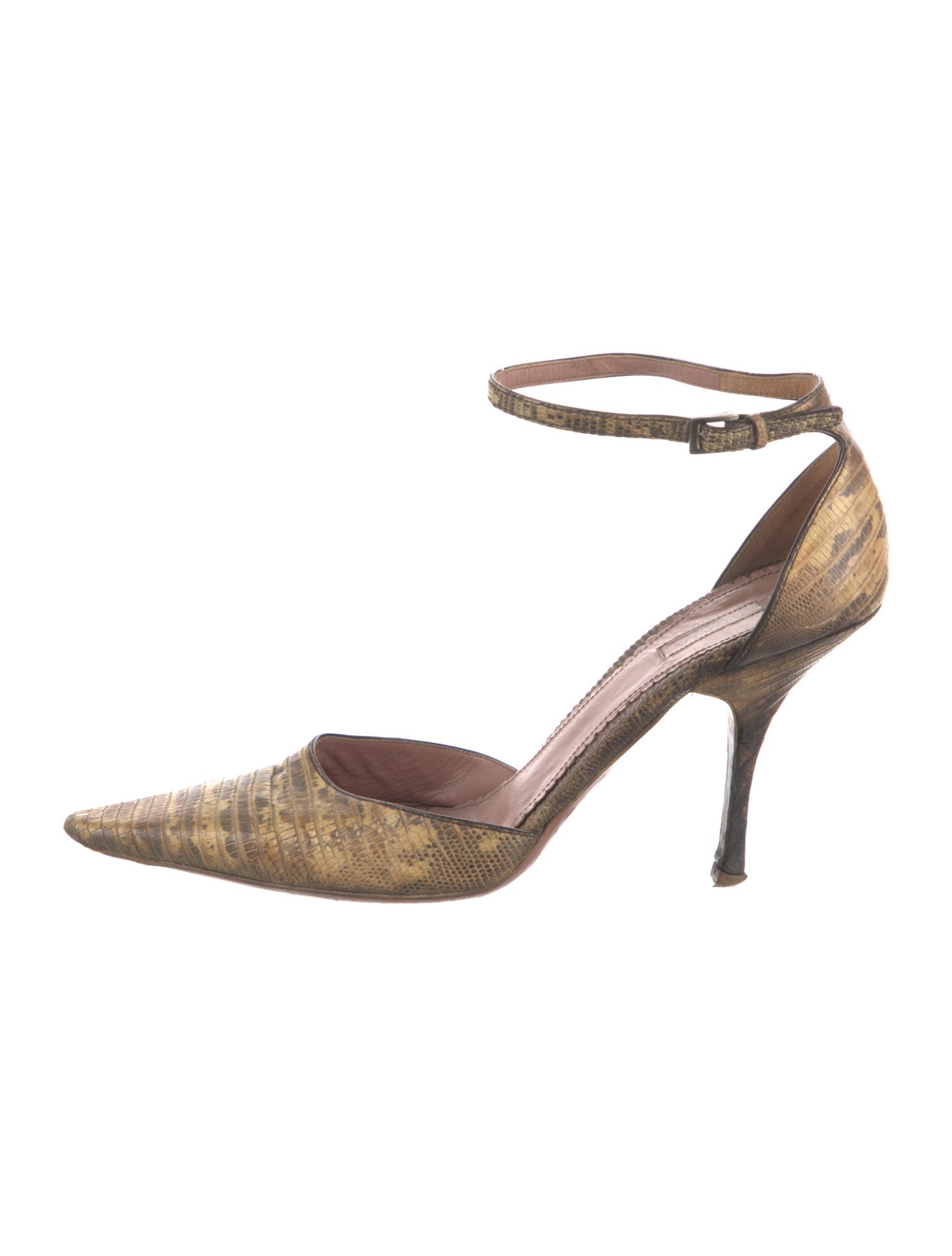 Alaïa Lizard Animal Print D'Orsay Pumps