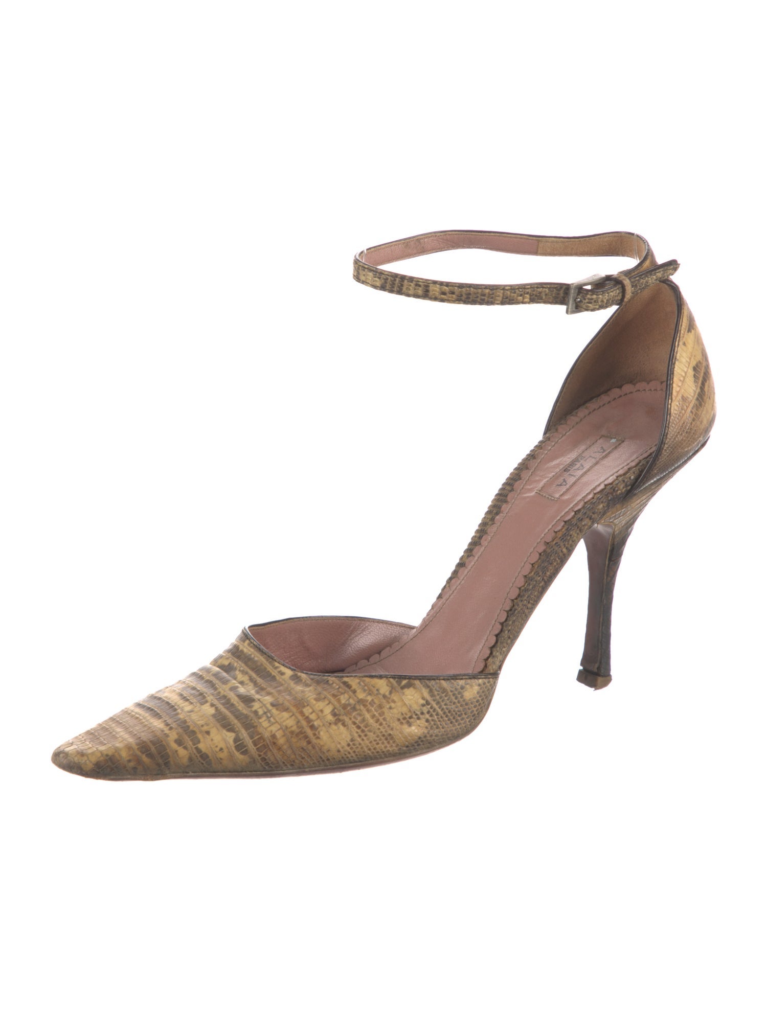 Alaïa Lizard Animal Print D'Orsay Pumps