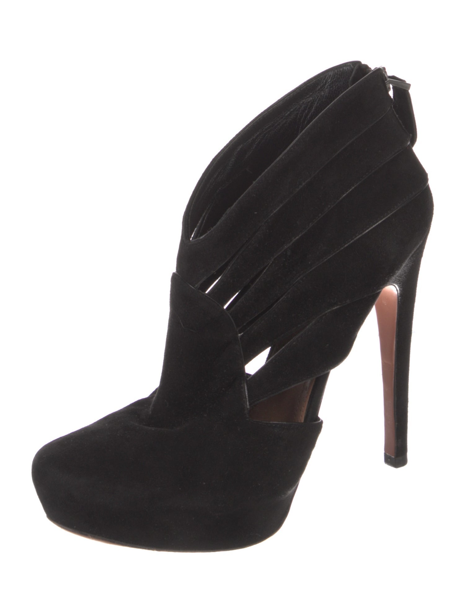 Alaïa Suede Cutout Accent Pumps