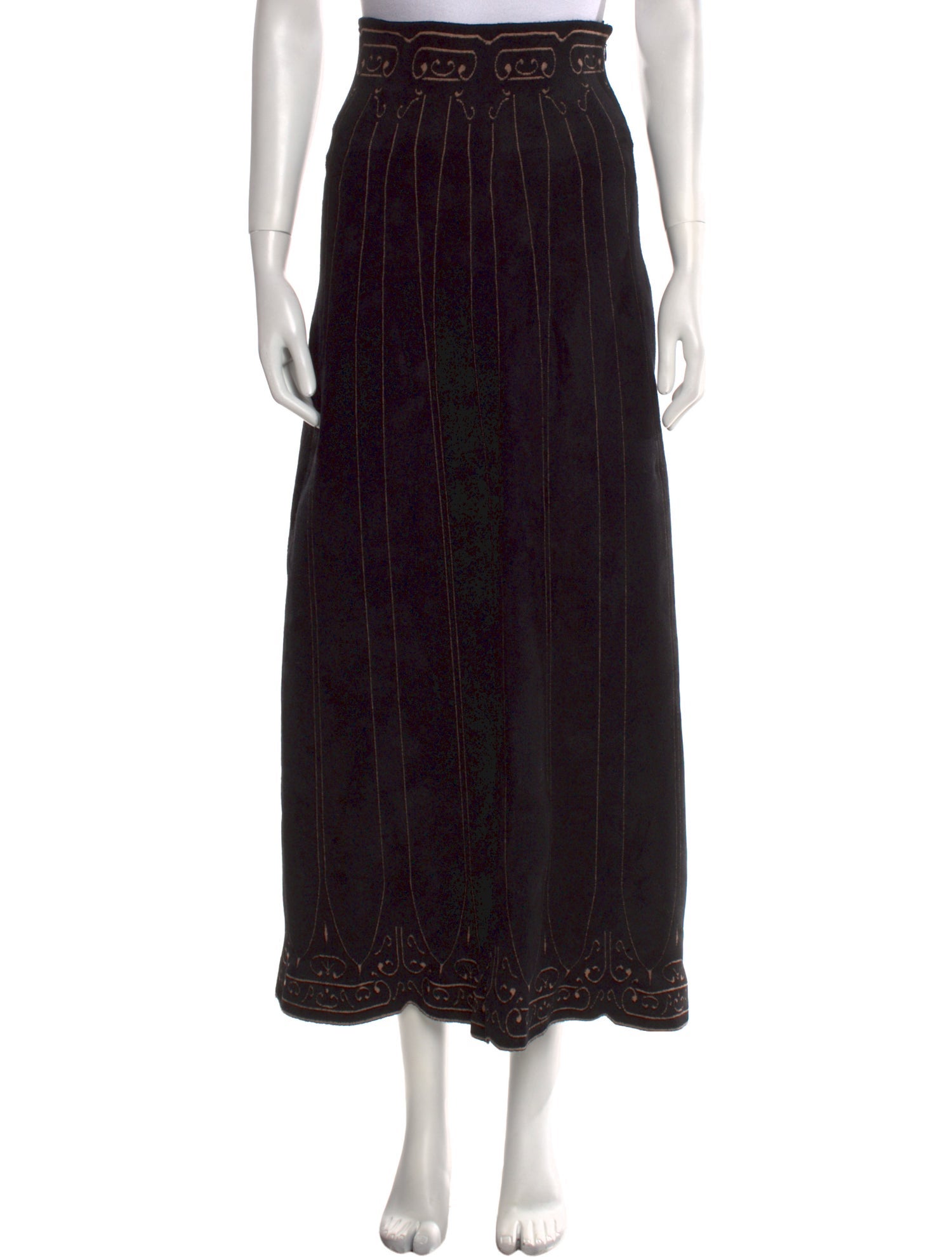 Alaïa Wool Midi Length Skirt