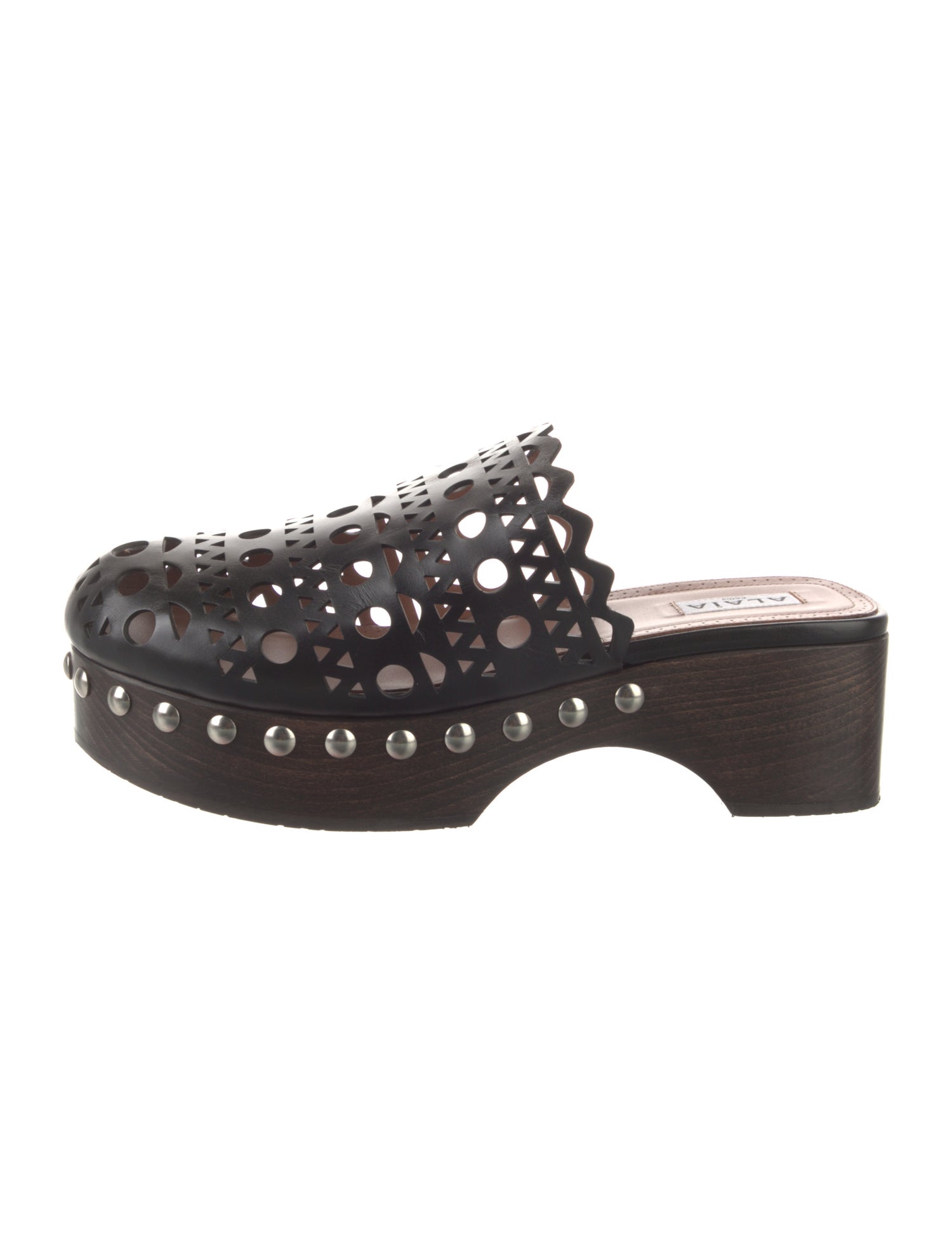 Alaïa Leather Studded Accents Mules