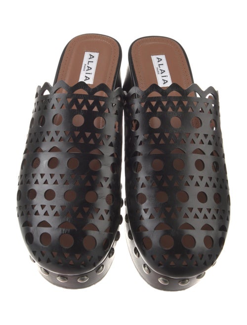 Alaïa Leather Studded Accents Mules