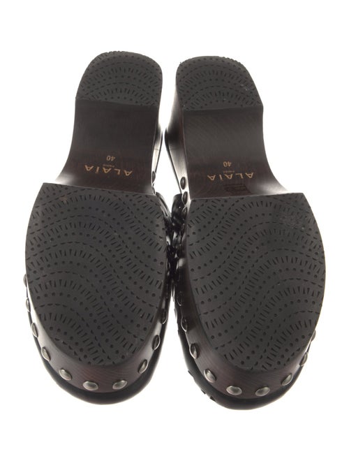 Alaïa Leather Studded Accents Mules