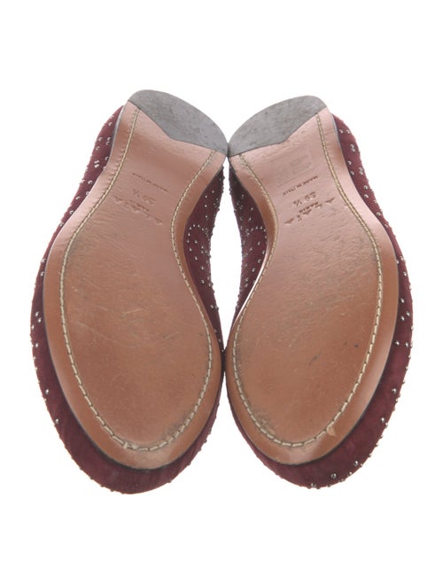 Alaïa Suede Studded Accents Ballet Flats
