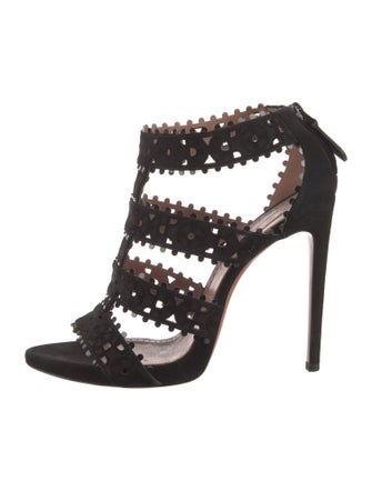 Alaïa Leather Gladiator Sandals