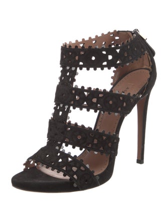 Alaïa Leather Gladiator Sandals