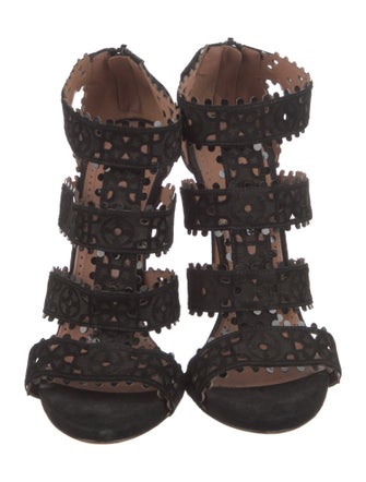 Alaïa Leather Gladiator Sandals