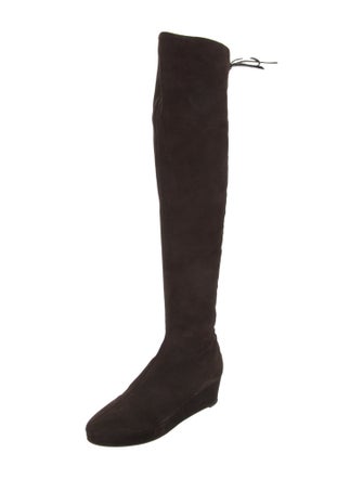 Alaïa Suede Bow Accents Boots