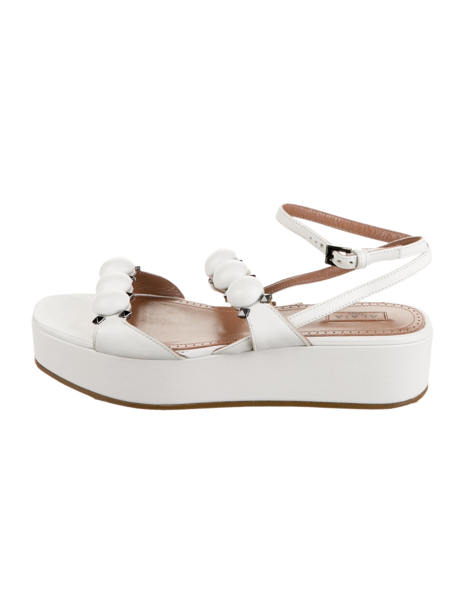 Alaïa Leather Studded Accents Gladiator Sandals