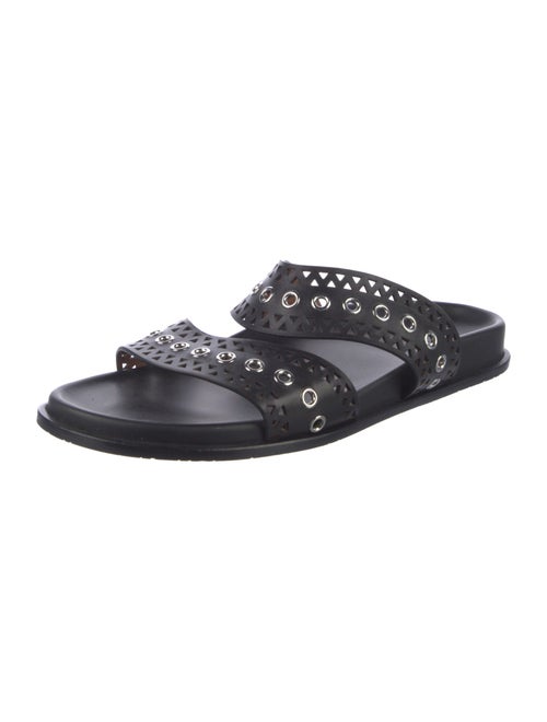 Alaïa Leather Lasercut Accents Slides