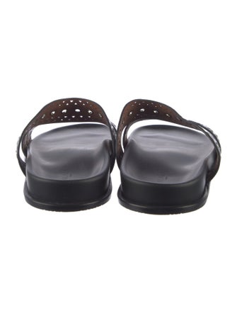 Alaïa Leather Lasercut Accents Slides