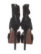Alaïa Suede Scalloped Accent T-Strap Pumps