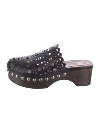 Alaïa Leather Lasercut Accents Mules