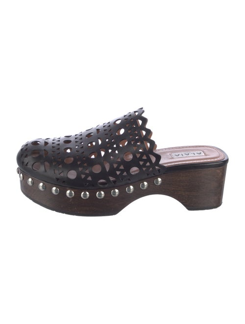 Alaïa Leather Lasercut Accents Mules
