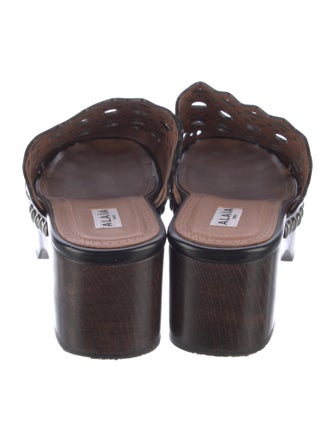 Alaïa Leather Lasercut Accents Mules