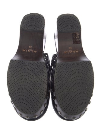Alaïa Leather Lasercut Accents Mules