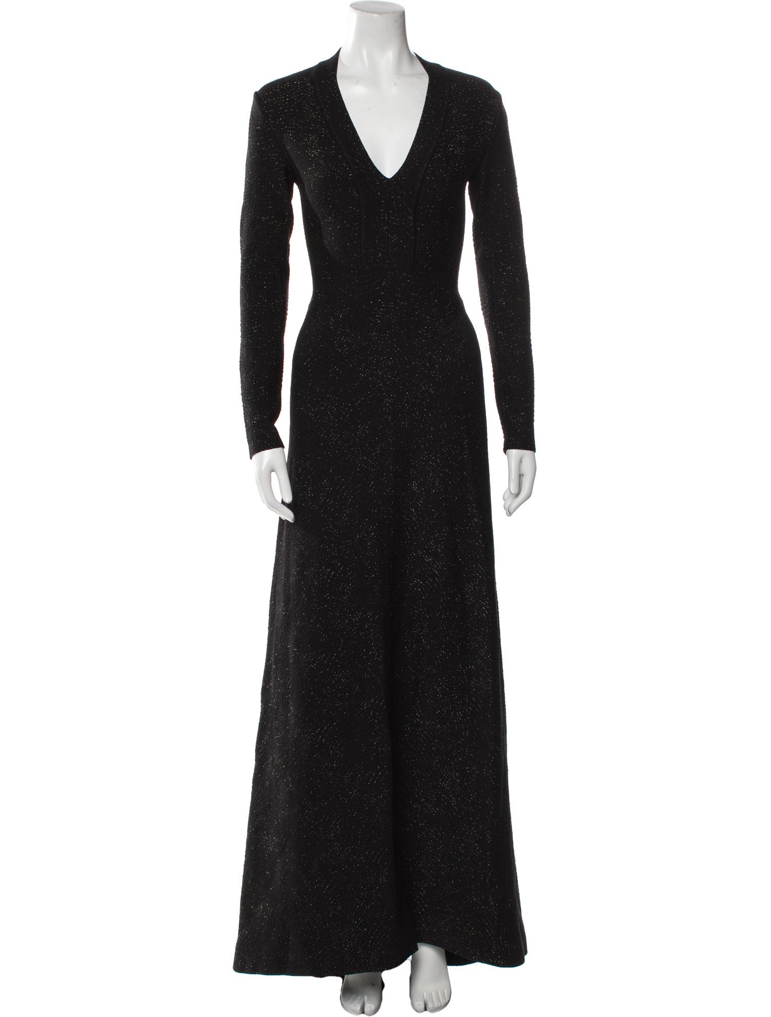 Alaïa V-Neck Long Dress