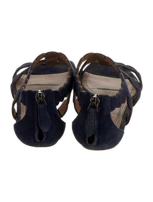 Alaïa Suede Scalloped Accent Gladiator Sandals