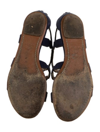 Alaïa Suede Scalloped Accent Gladiator Sandals