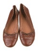 Alaïa Leather Bow Accents Ballet Flats