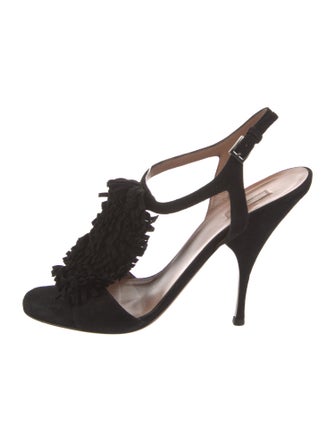 Alaïa Suede T-Strap Sandals