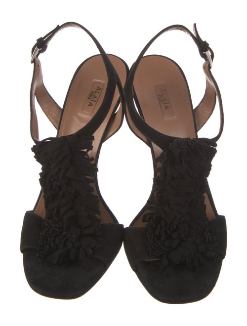 Alaïa Suede T-Strap Sandals