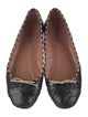 Alaïa Leather Bow Accents Ballet Flats
