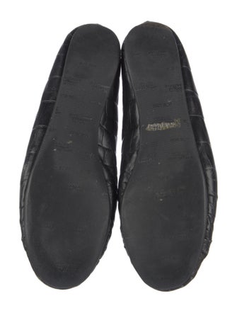 Alaïa Leather Bow Accents Ballet Flats