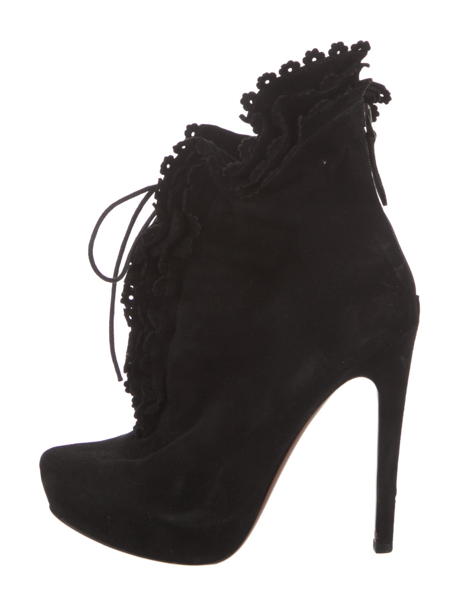 Alaïa Suede Lace-Up Boots