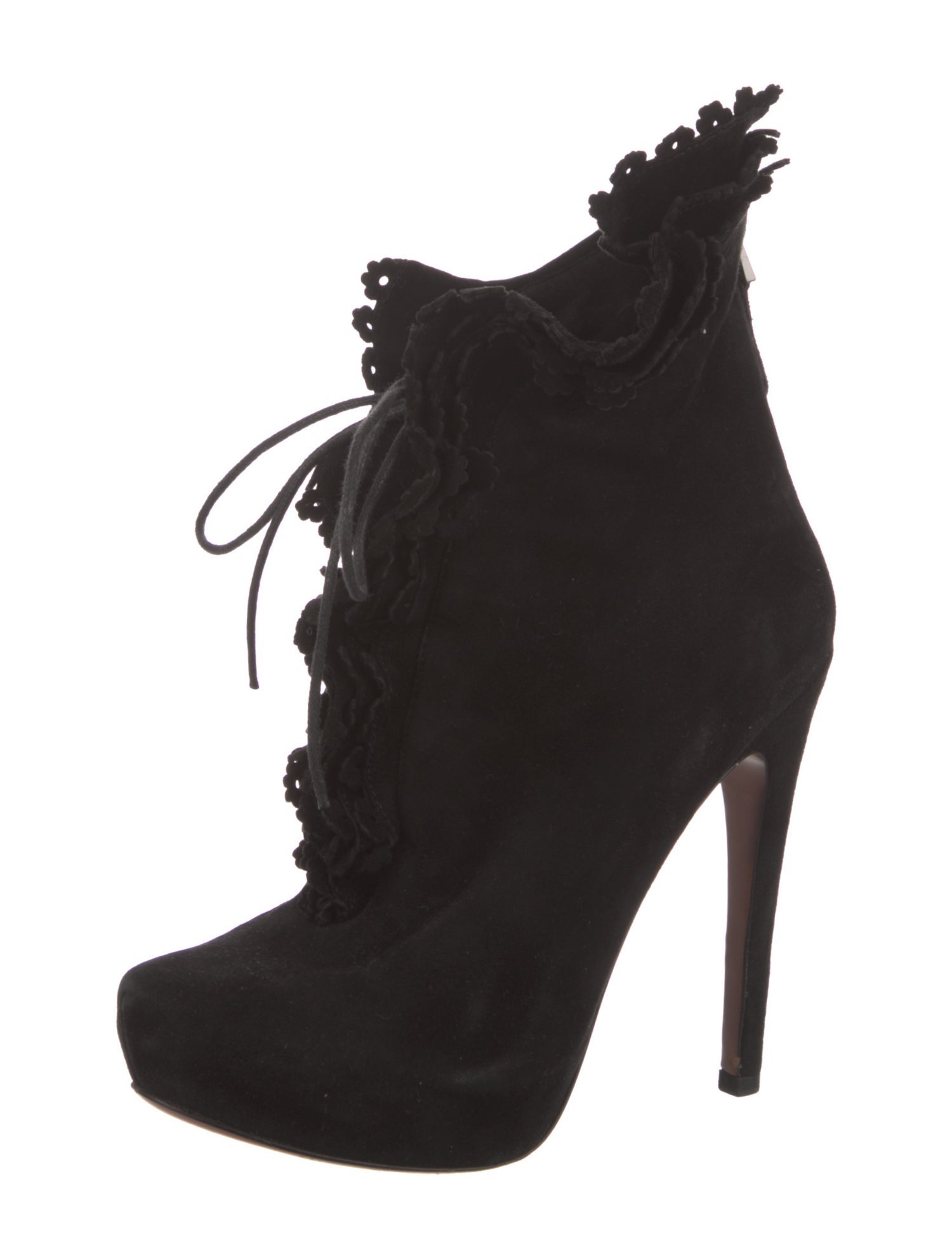 Alaïa Suede Lace-Up Boots