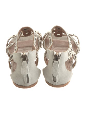 Alaïa Suede Cutout Accent Slides