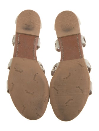 Alaïa Suede Cutout Accent Slides