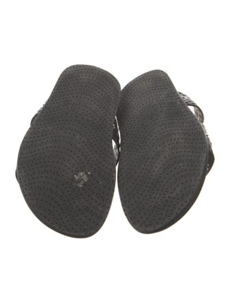 Alaïa Leather Lasercut Accents Slides