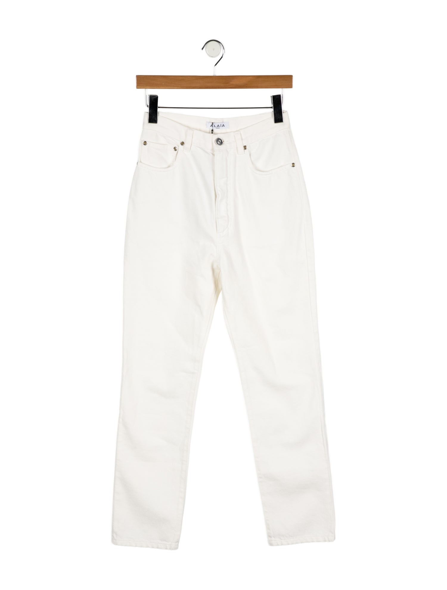 Alaïa High-Rise Straight Leg Jeans w/ Tags