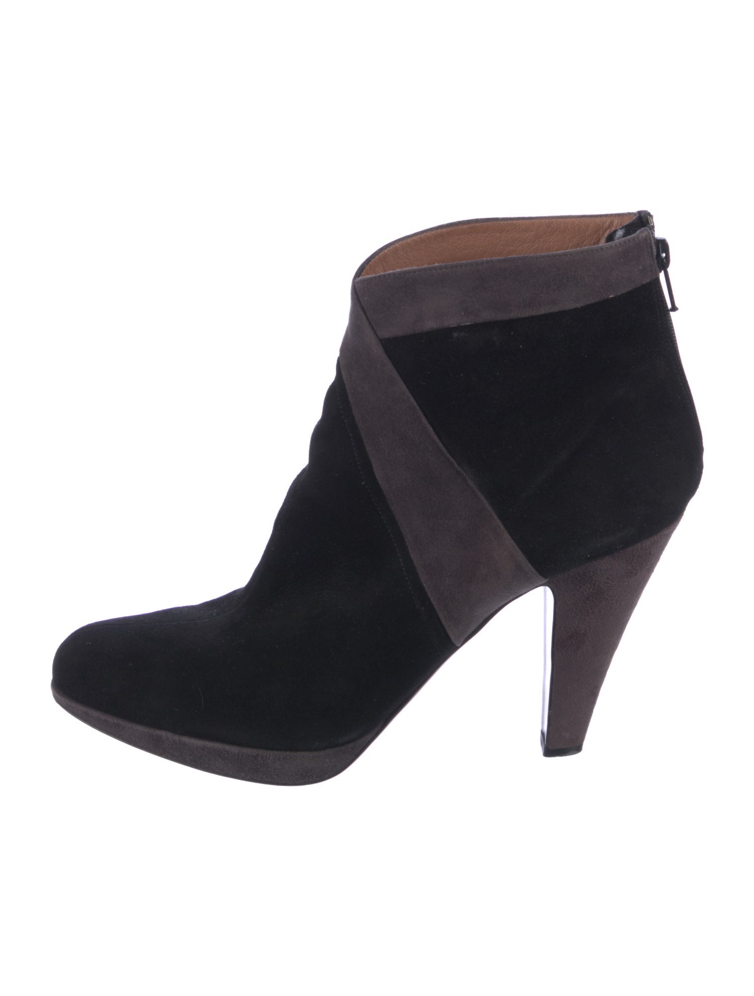 Alaïa Suede Colorblock Pattern Boots