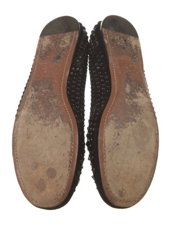 Alaïa Suede Bow Accents Ballet Flats