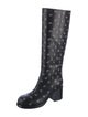 Alaïa Leather Eyelet Trim Rain Boots