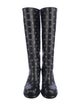 Alaïa Leather Eyelet Trim Rain Boots