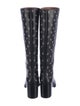 Alaïa Leather Eyelet Trim Rain Boots