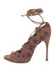 Alaïa Suede Graphic Print Pumps