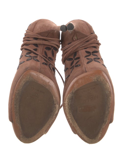 Alaïa Suede Graphic Print Pumps