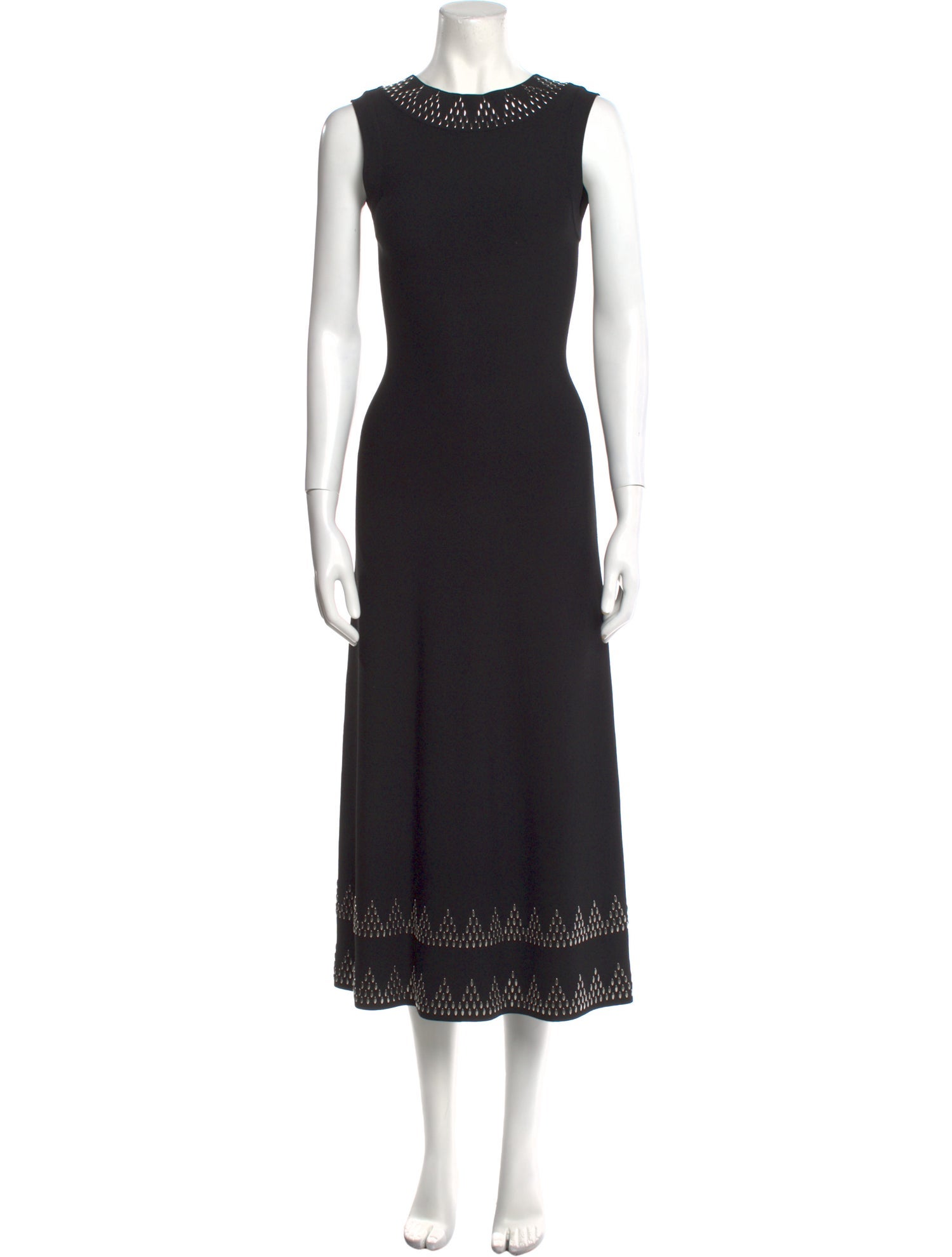 Alaïa Crew Neck Long Dress