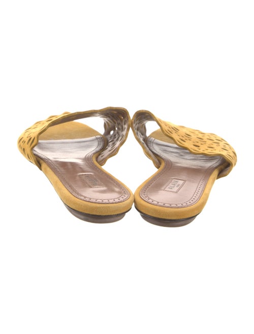 Alaïa Suede Lasercut Accents Slides